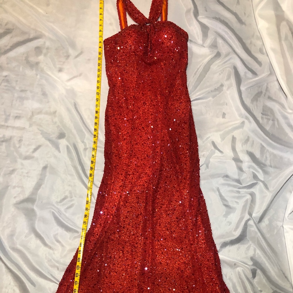 Orange beaded gown / long dress